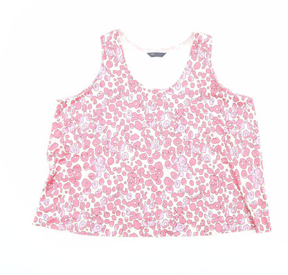 Womens UK Size 22 Marks and Spencer Pink Basic Tank