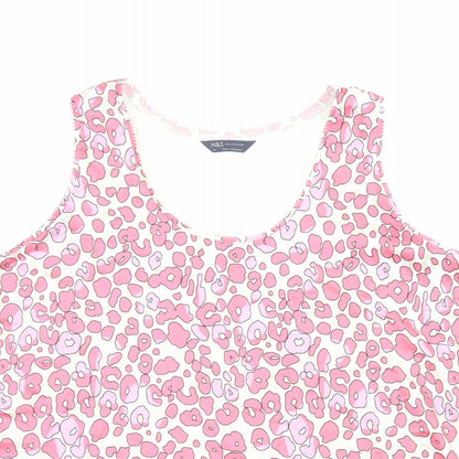 Womens UK Size 22 Marks and Spencer Pink Basic Tank