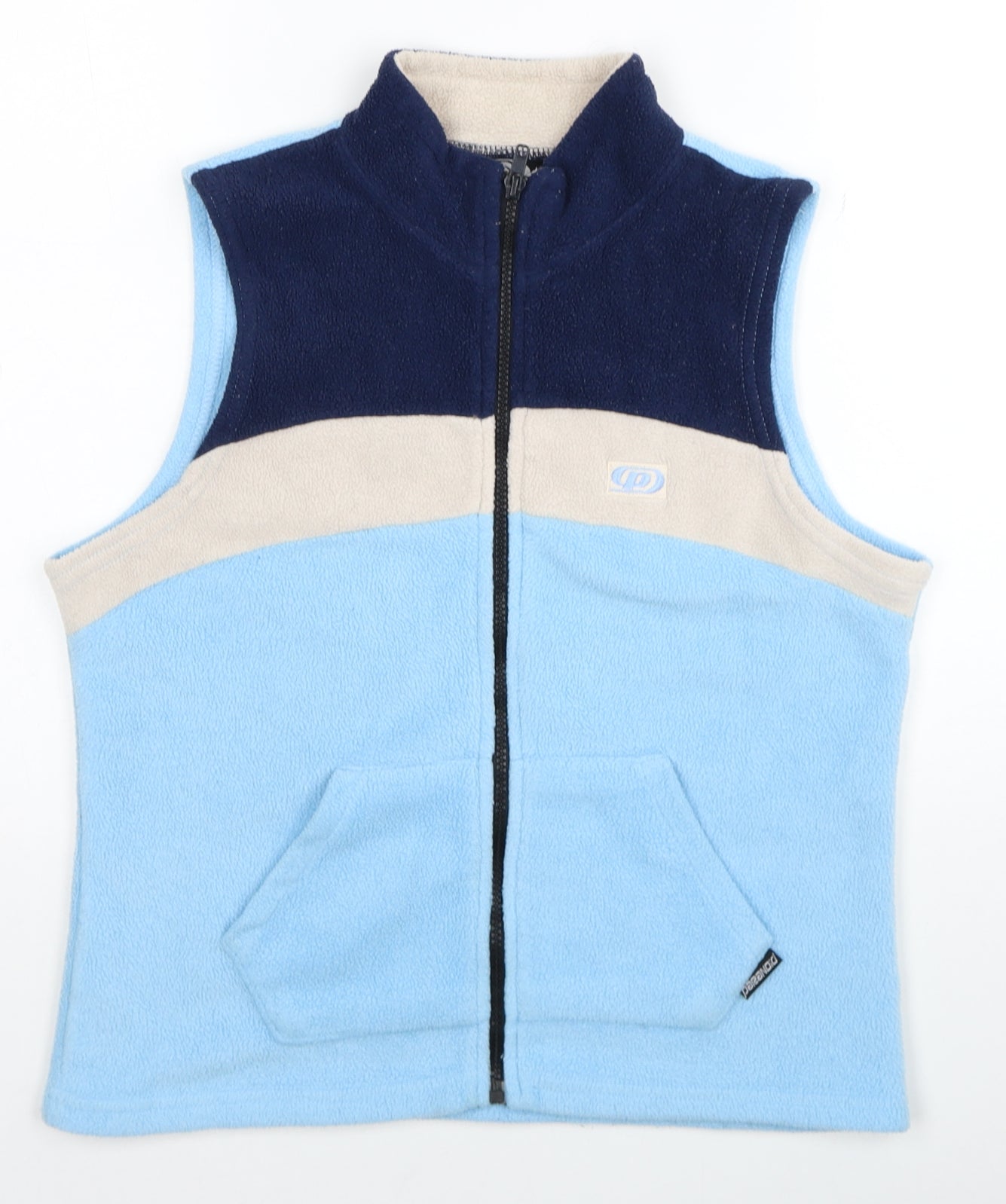 Paranoid Boys Blue Colourblock Gilet Waistcoat Size M Zip