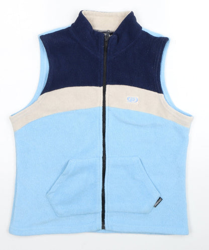 Paranoid Boys Blue Colourblock Gilet Waistcoat Size M Zip