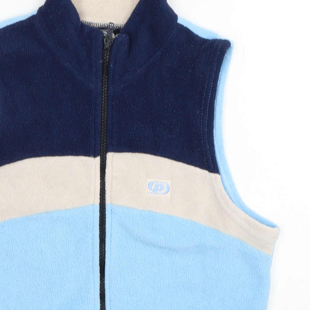 Paranoid Boys Blue Colourblock Gilet Waistcoat Size M Zip