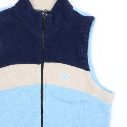 Paranoid Boys Blue Colourblock Gilet Waistcoat Size M Zip