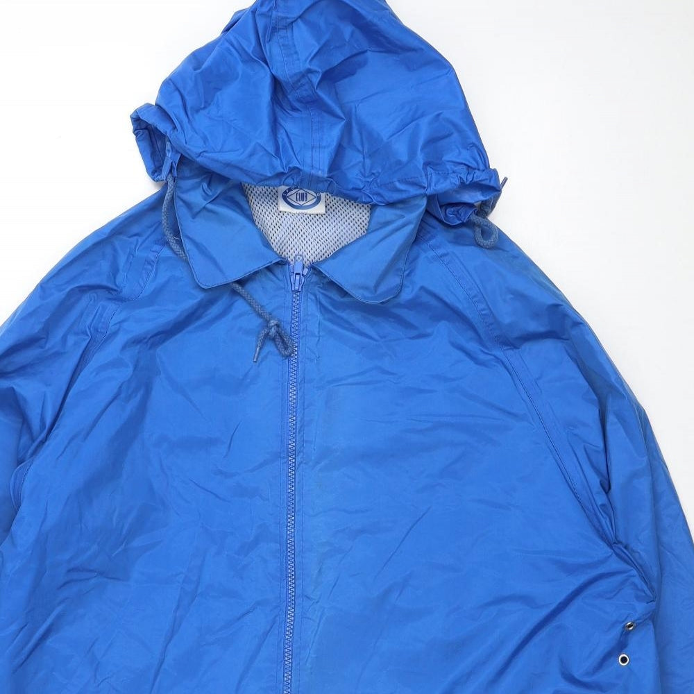 Mens UK Size L Sporting Club Blue Windbreaker Coat