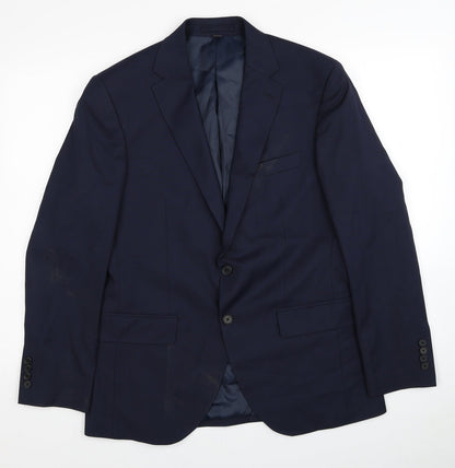 Mens UK Size L Marks and Spencer Regular Blue Suit Jacket