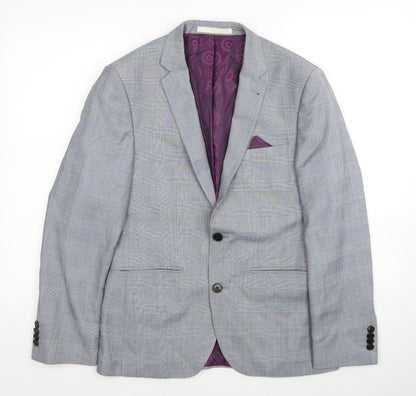 Mens UK Size 36 Burton Regular Grey Suit Jacket