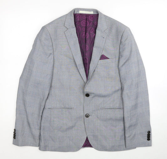 Mens UK Size 36 Burton Regular Grey Suit Jacket