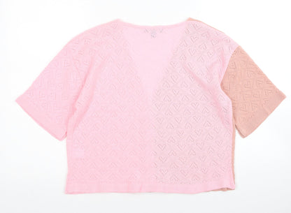 Womens UK Size L QED London Pink Cardigan Jumper
