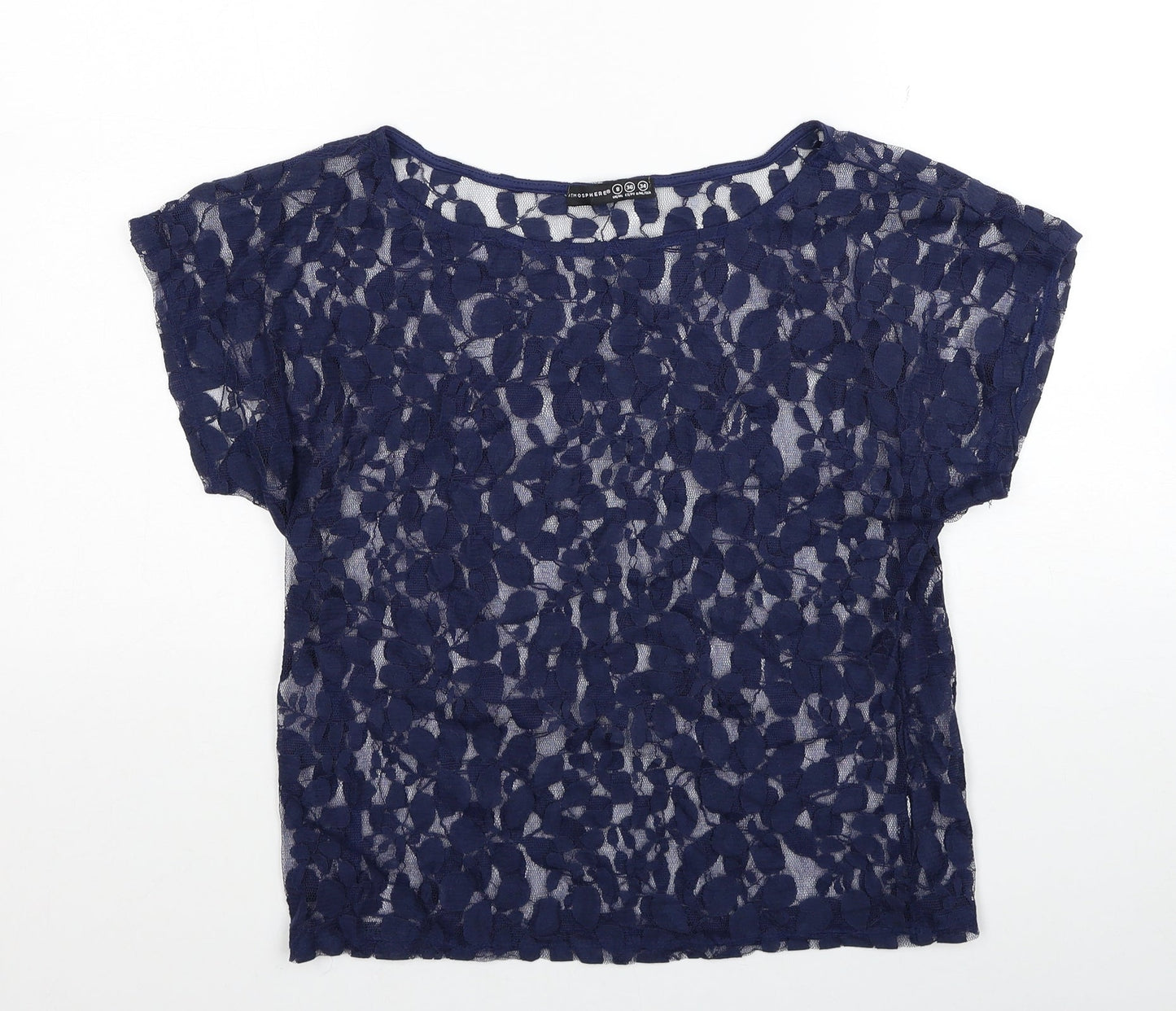 Womens UK Size 8 Atmosphere Blue Basic Blouse