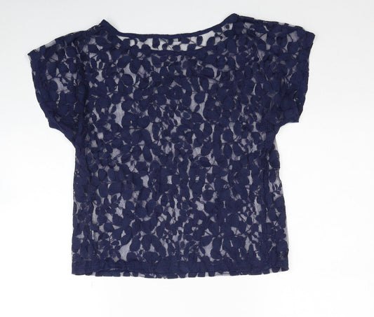 Womens UK Size 8 Atmosphere Blue Basic Blouse