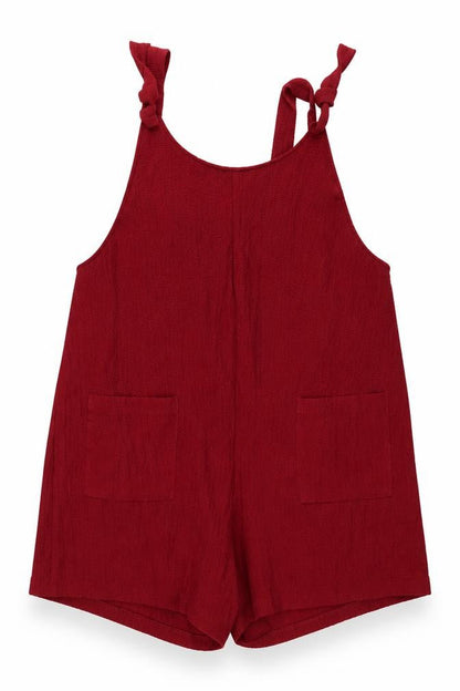 SheIn Womens Red Polyester Playsuit One-Piece Size 2XS Pullover
