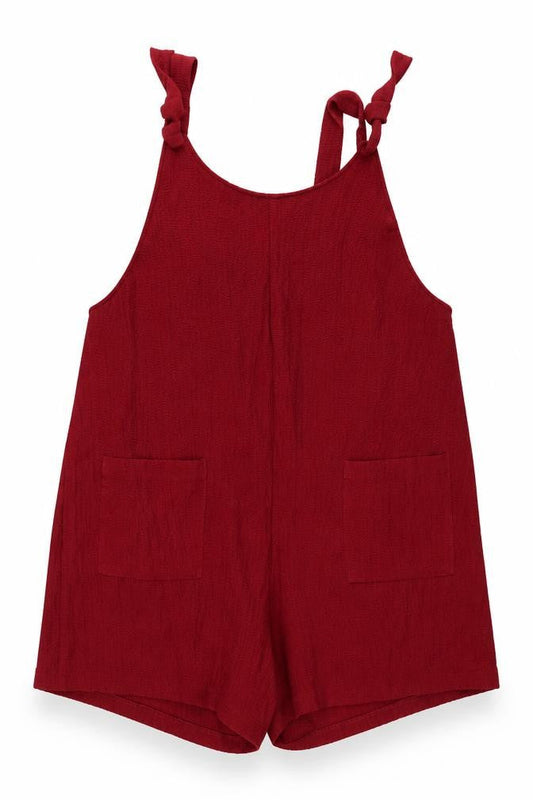 SheIn Womens Red Polyester Playsuit One-Piece Size 2XS Pullover