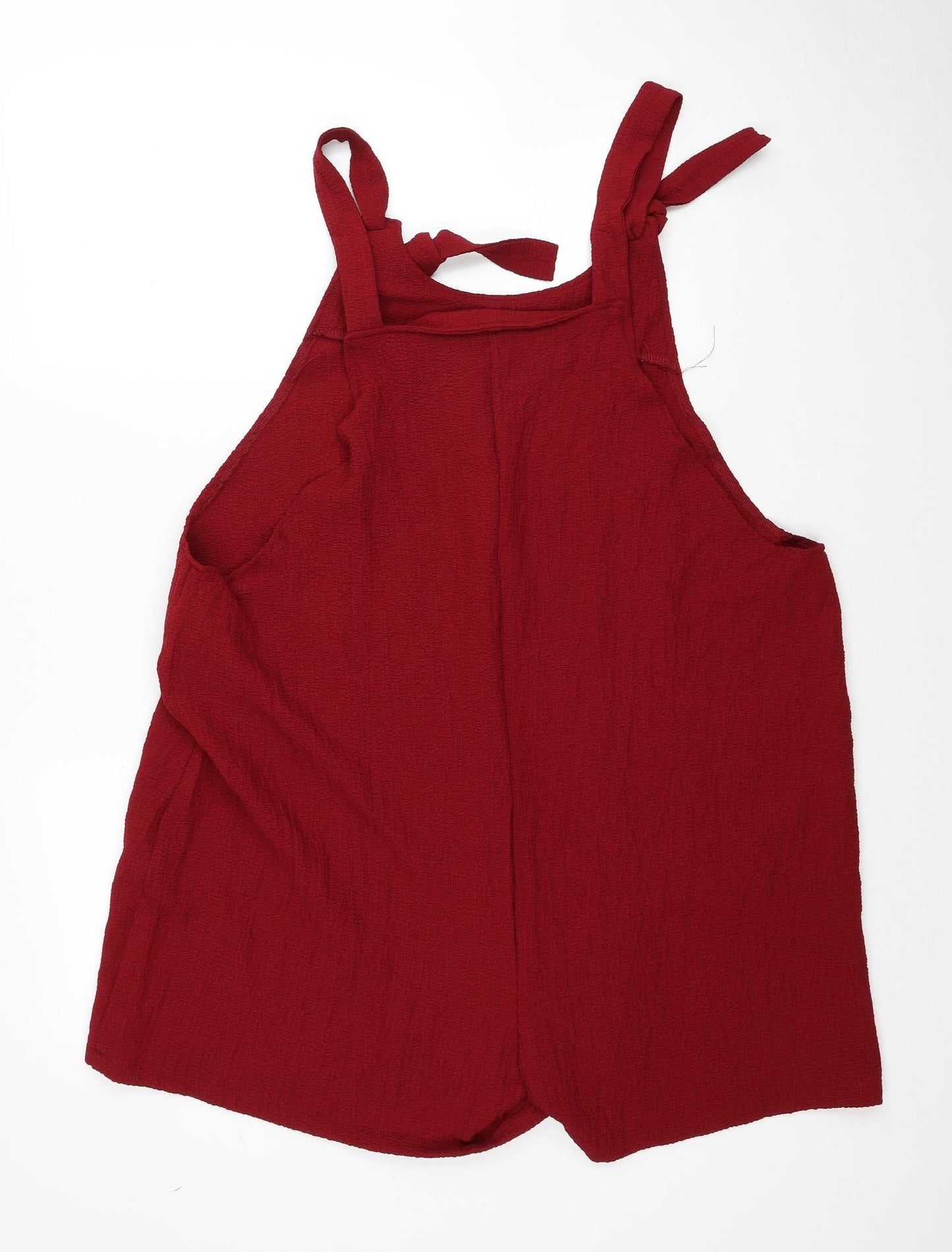 SheIn Womens Red Polyester Playsuit One-Piece Size 2XS Pullover