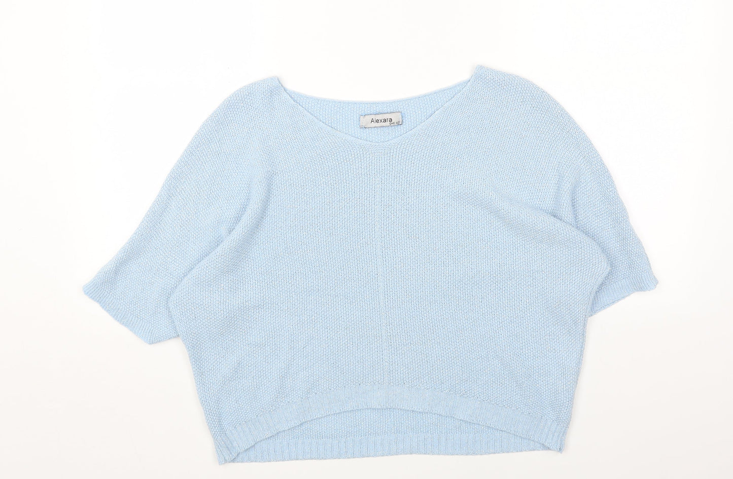 Womens UK Size One Size Alexara Blue Pullover Jumper