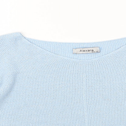 Womens UK Size One Size Alexara Blue Pullover Jumper