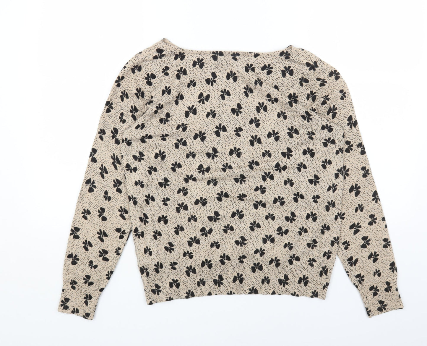 Womens UK Size 14 M&Co Brown Pullover Jumper