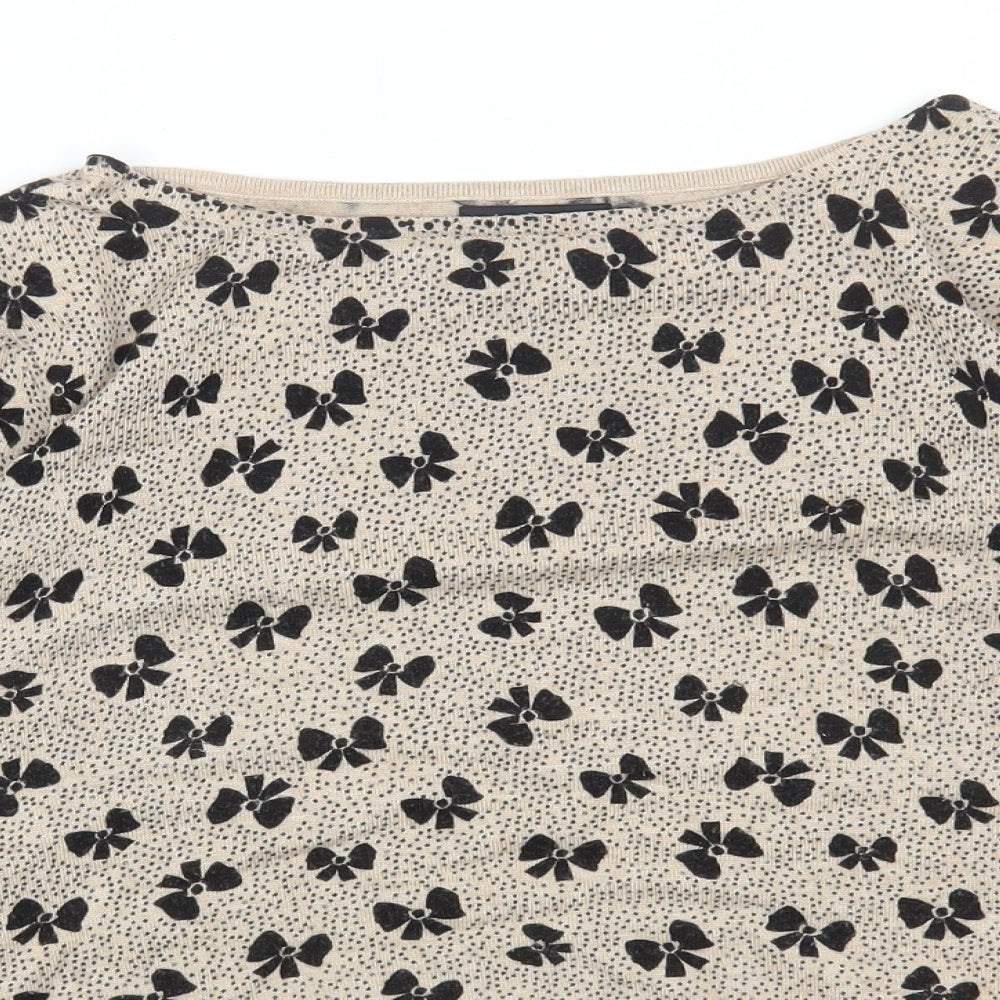 Womens UK Size 14 M&Co Brown Pullover Jumper