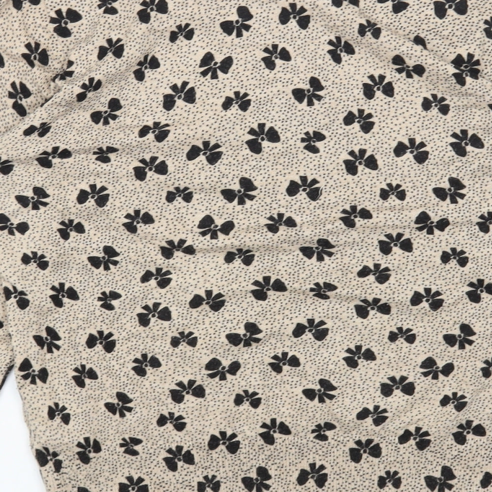 Womens UK Size 14 M&Co Brown Pullover Jumper