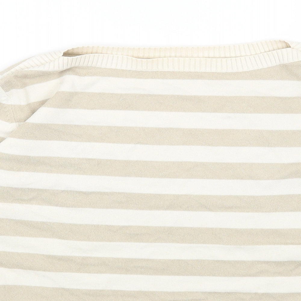 Womens UK Size 14 Marks and Spencer Beige Pullover Jumper