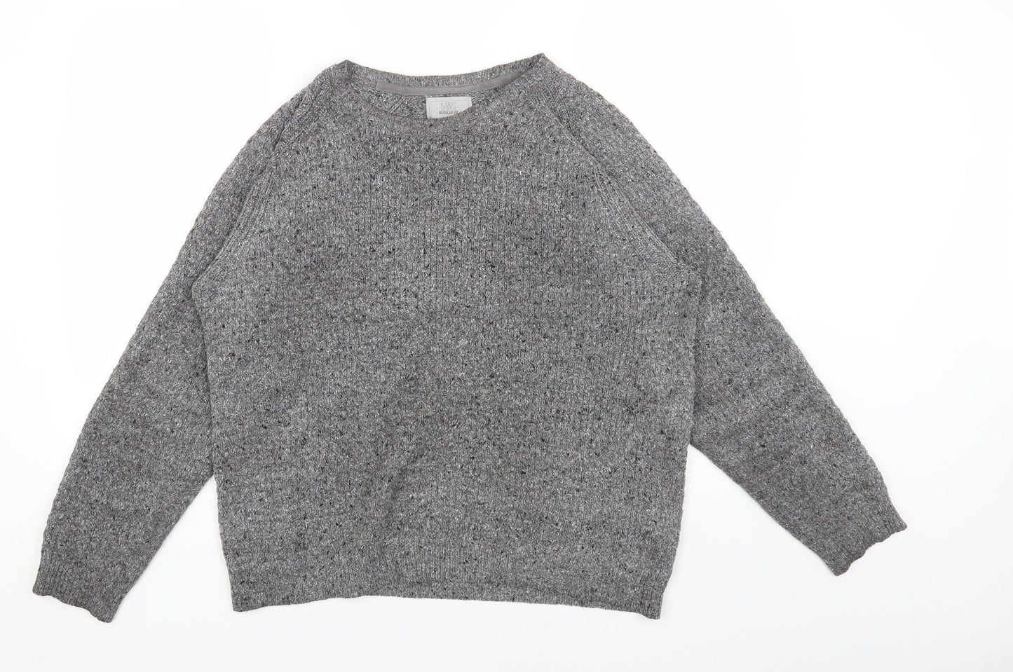 Womens UK Size L Marks and Spencer Grey Pullover Jumper