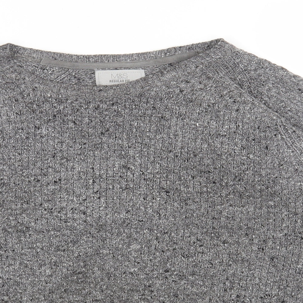 Womens UK Size L Marks and Spencer Grey Pullover Jumper