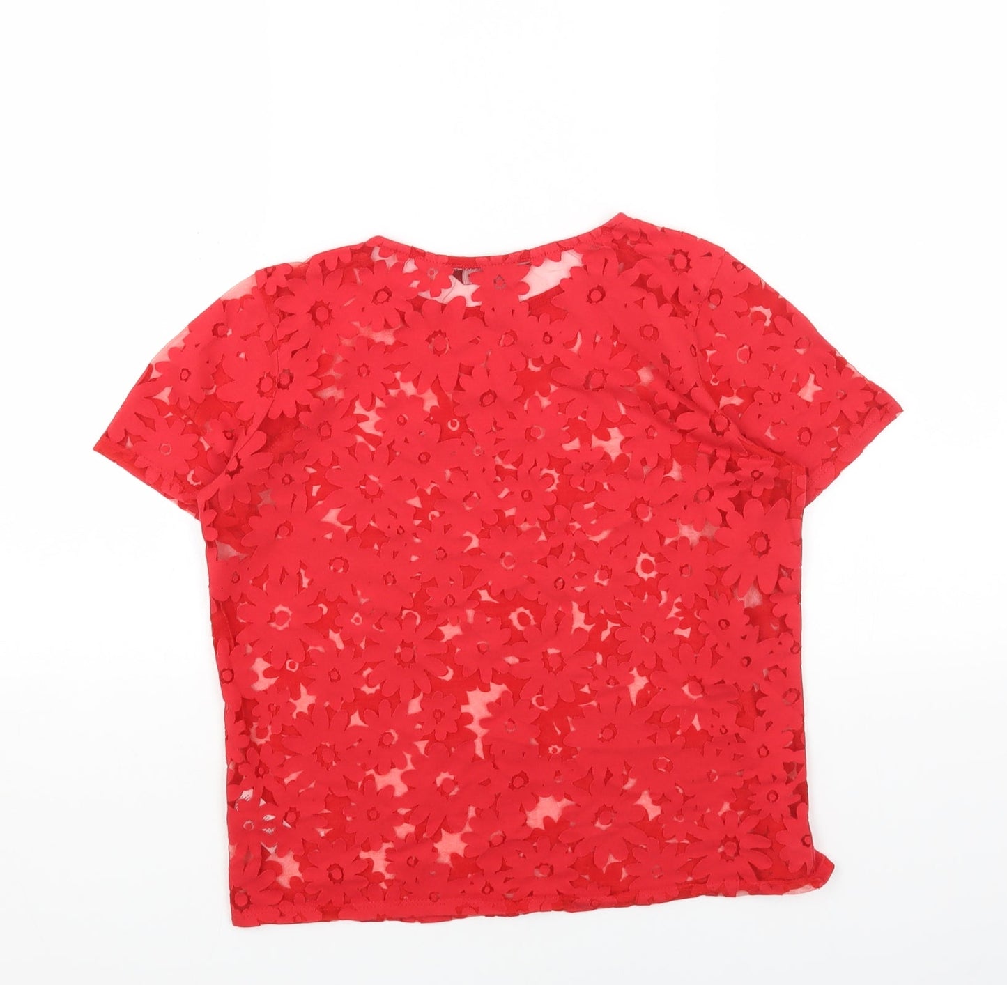 Womens UK Size 8 Dorothy Perkins Red Basic Blouse