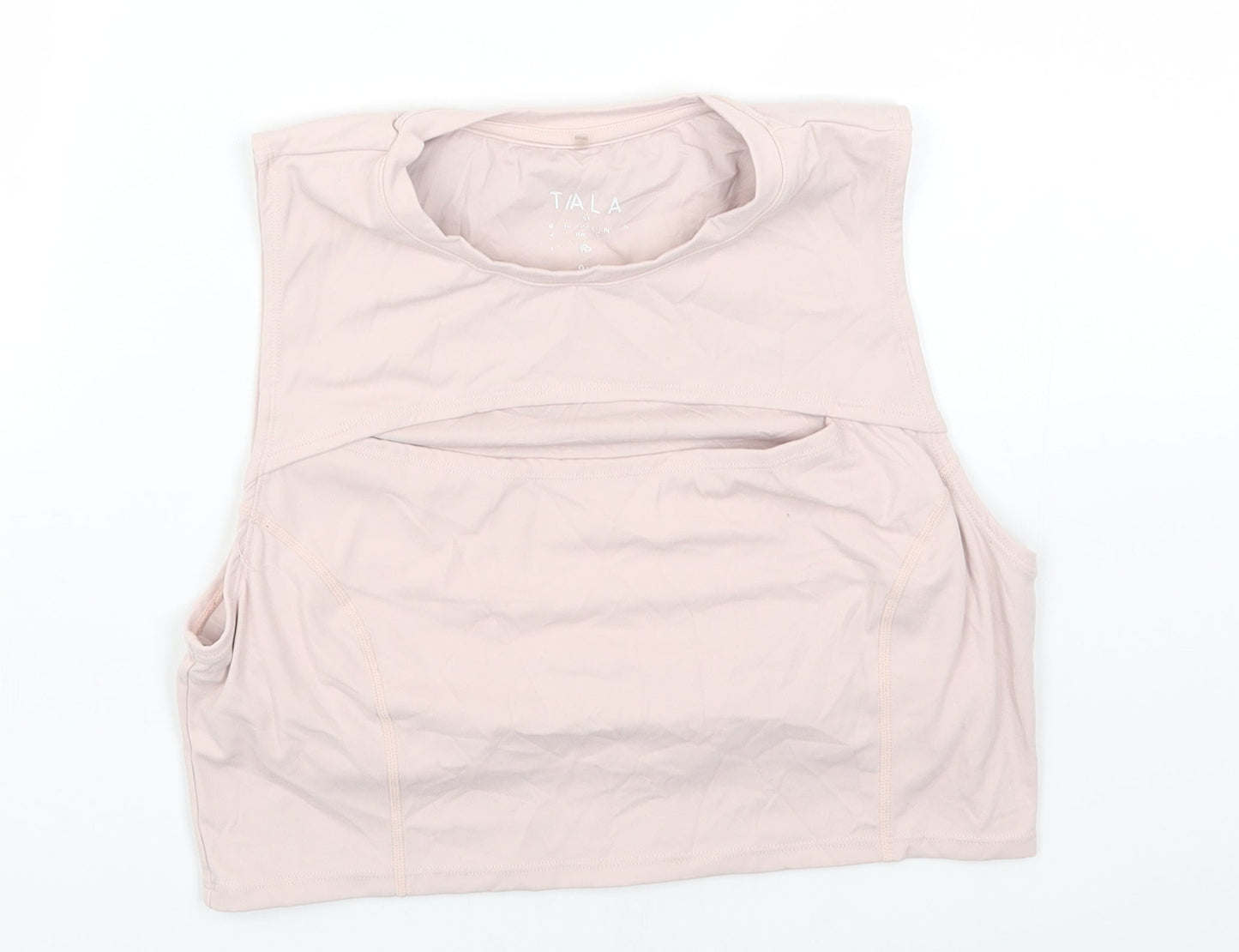 Womens UK Size 10 Preworn Pink Cropped Tank