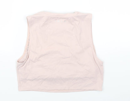 Womens UK Size 10 Preworn Pink Cropped Tank