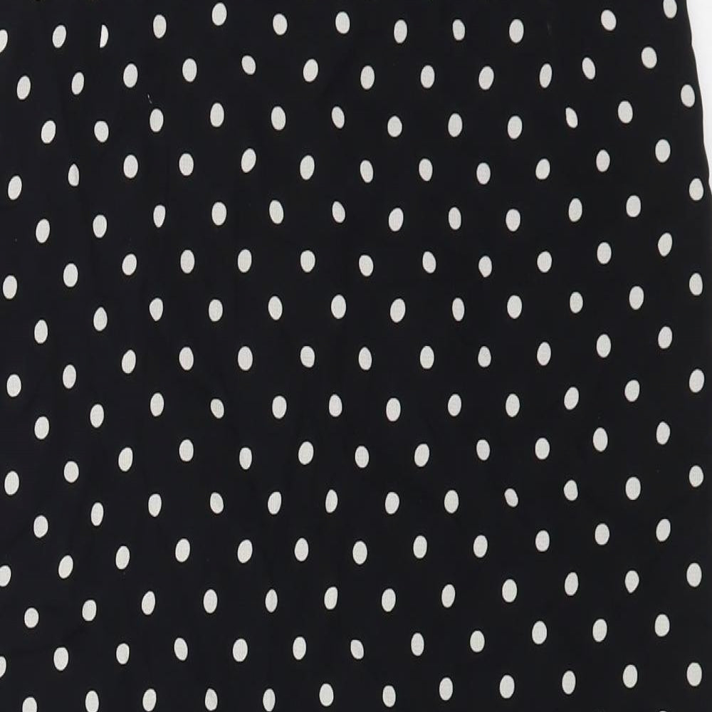 Gerry Weber Womens Black Polka Dot Viscose Straight & Pencil Skirt Size 16 Zip