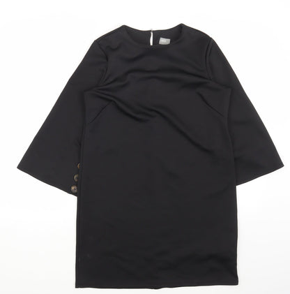 ASOS Womens Black Polyester Shift Size 8 Boat Neck Pullover