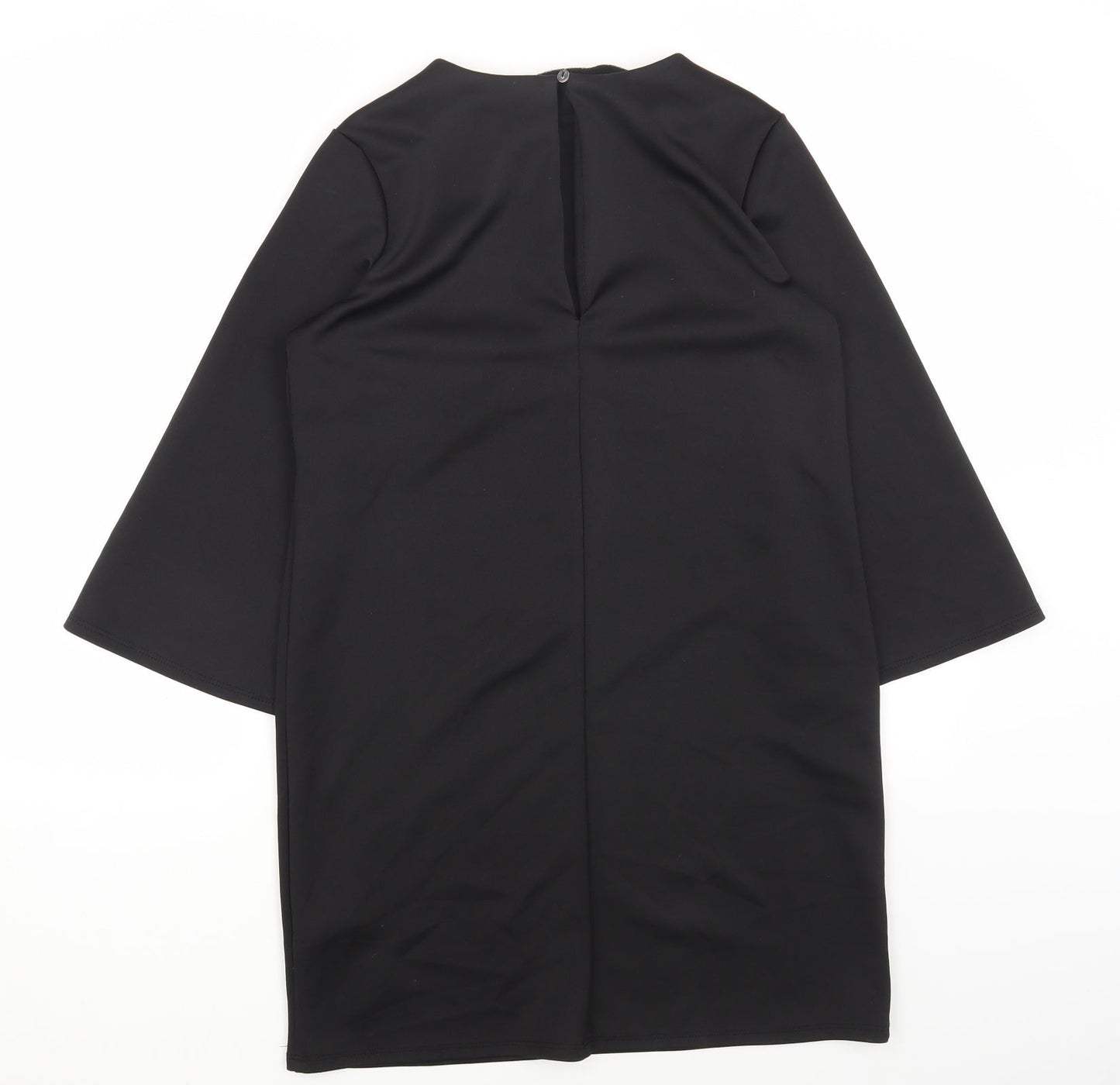 ASOS Womens Black Polyester Shift Size 8 Boat Neck Pullover