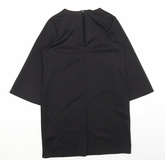ASOS Womens Black Polyester Shift Size 8 Boat Neck Pullover