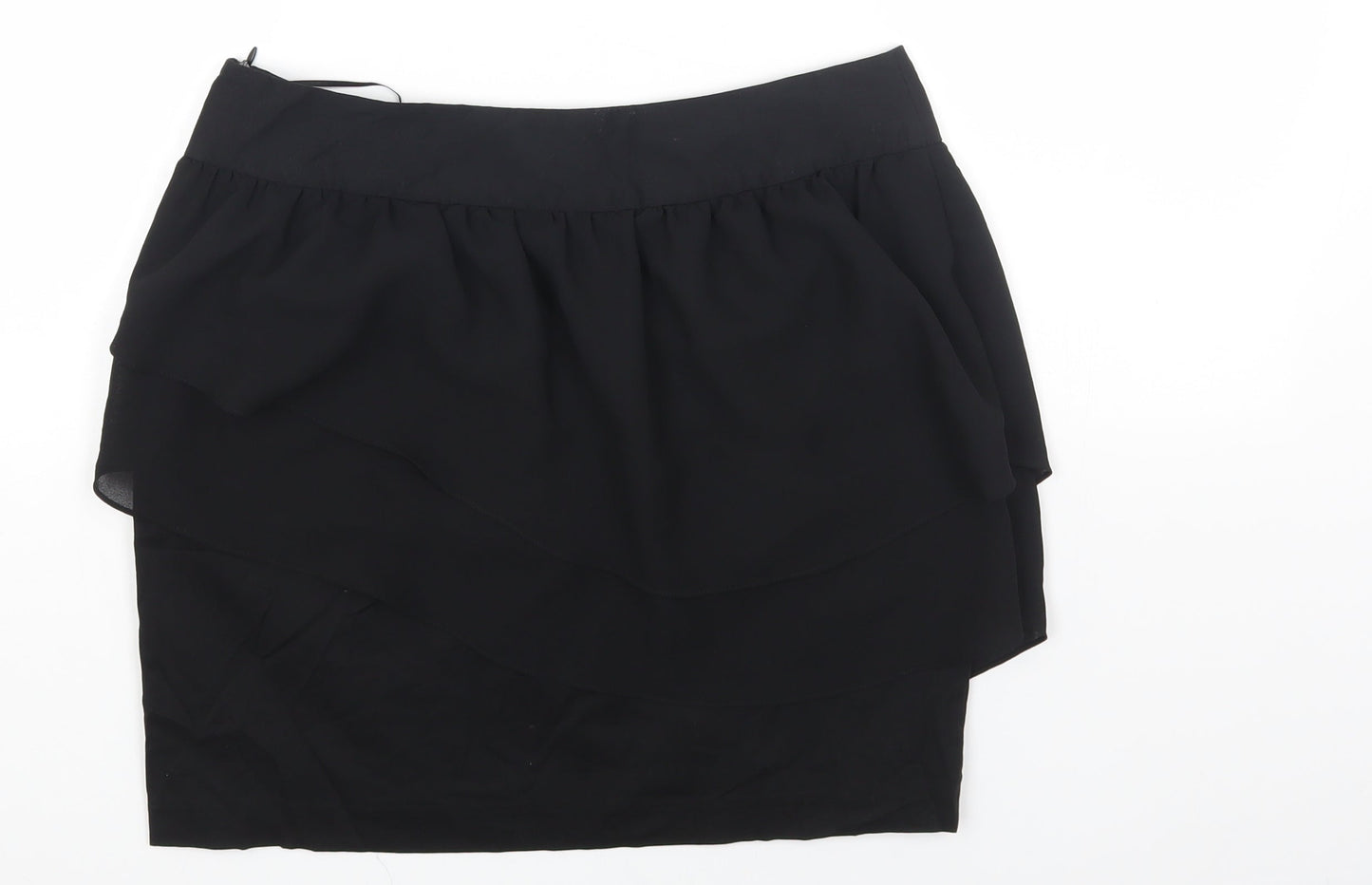 Oasis Womens Black Cotton Bandage Skirt Size 12 Zip