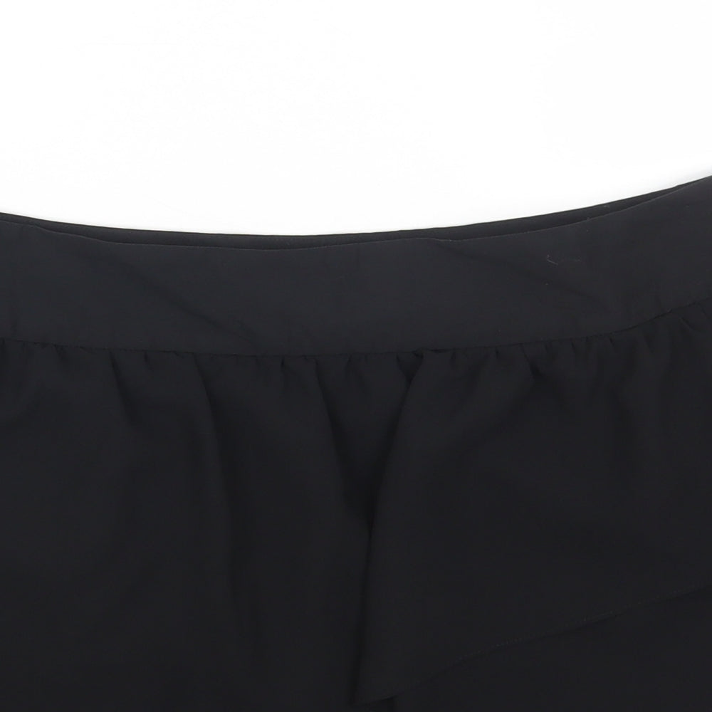 Oasis Womens Black Cotton Bandage Skirt Size 12 Zip