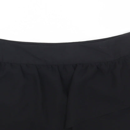 Oasis Womens Black Cotton Bandage Skirt Size 12 Zip