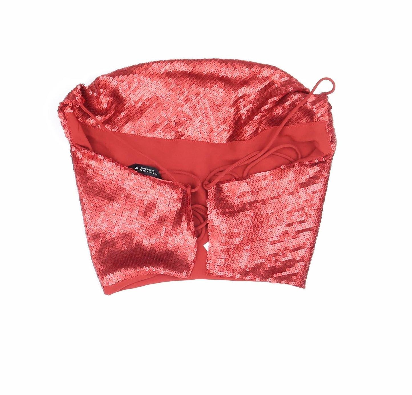Womens UK Size S Zara Red Cropped Tank
