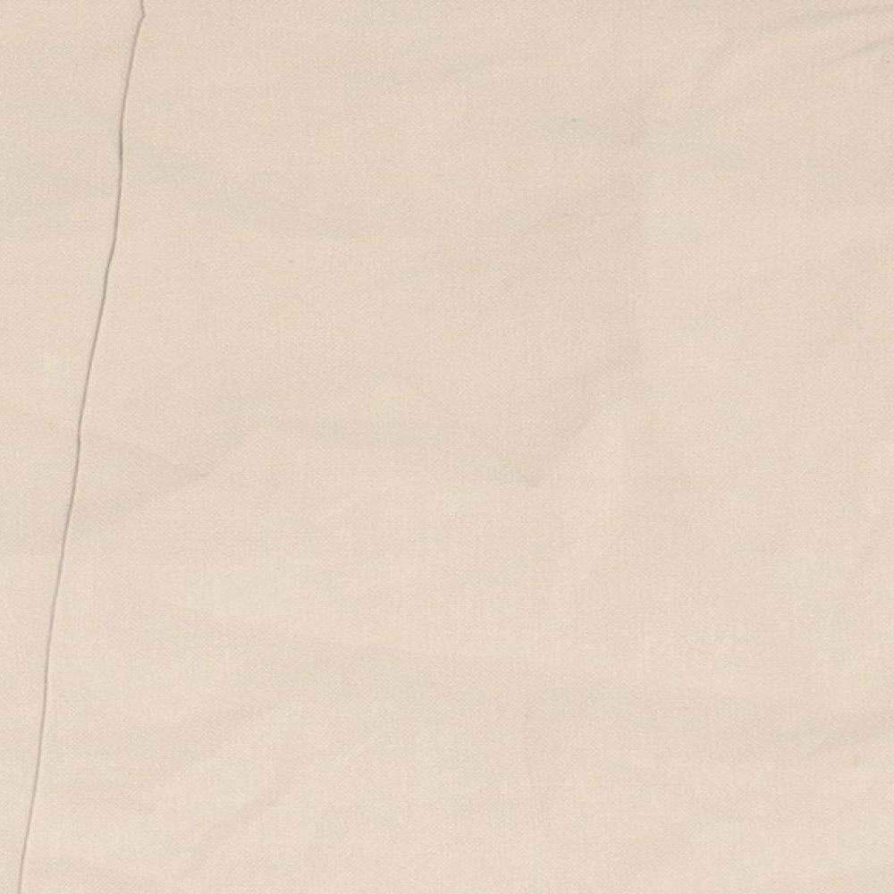 New Look Womens Beige Polyester Mini Skirt Size 10 Zip