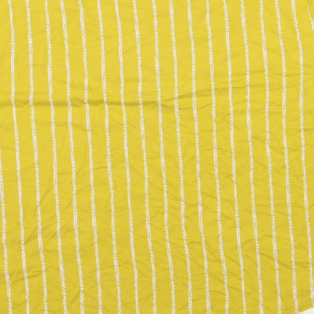 Womens UK Size 12 Marks and Spencer Yellow Basic T-Shirt