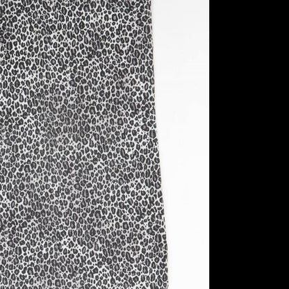Boohoo Womens Black Animal Print Polyester Slip Dress Size 6 V-Neck Pullover