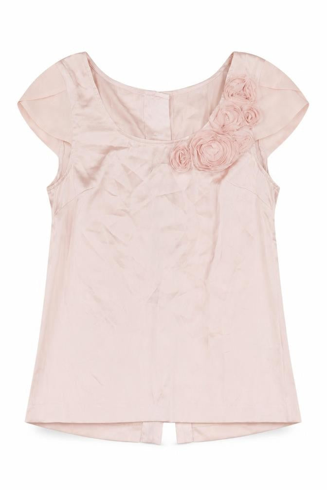 Womens UK Size 34 H&M Pink Basic Blouse