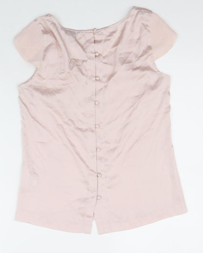 Womens UK Size 34 H&M Pink Basic Blouse