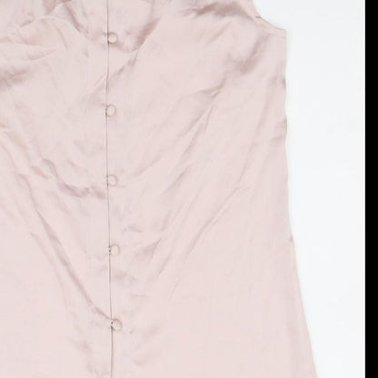 Womens UK Size 34 H&M Pink Basic Blouse