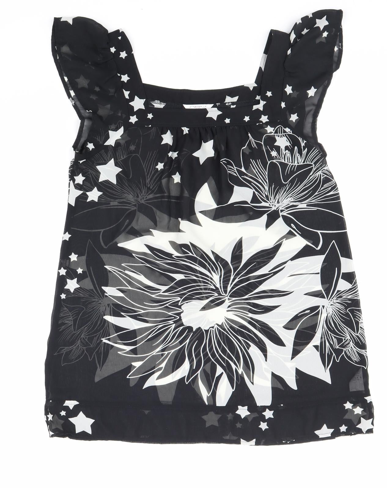 Womens UK Size 12 New Look Black Basic Blouse