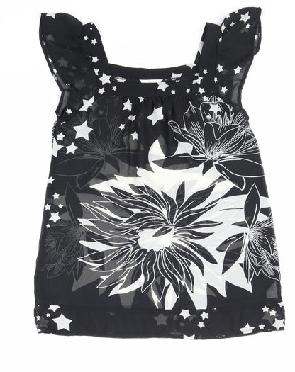 Womens UK Size 12 New Look Black Basic Blouse