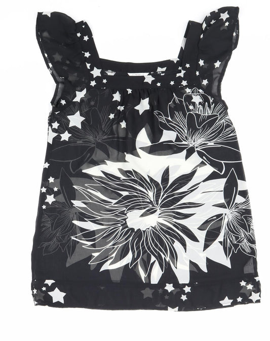 Womens UK Size 12 New Look Black Basic Blouse