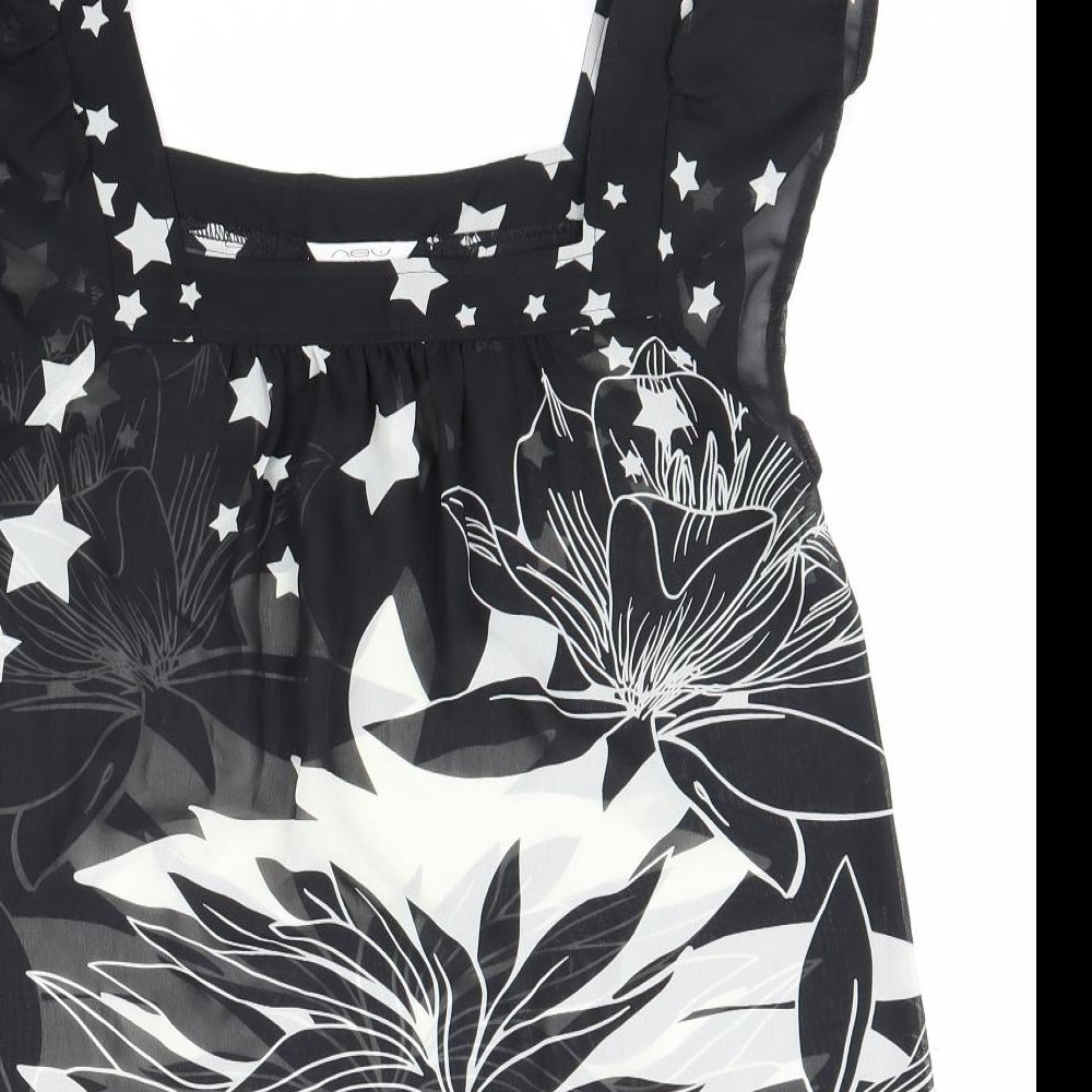 Womens UK Size 12 New Look Black Basic Blouse