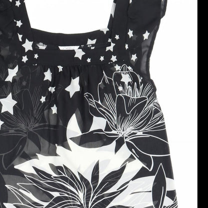 Womens UK Size 12 New Look Black Basic Blouse
