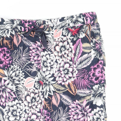 Marks and Spencer Womens Multicoloured Geometric Polyester A-Line Skirt Size 10 Drawstring