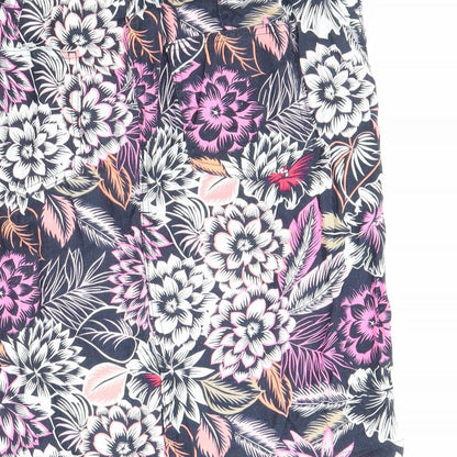 Marks and Spencer Womens Multicoloured Geometric Polyester A-Line Skirt Size 10 Drawstring