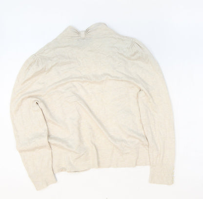 Wallis Girls Beige V-Neck Viscose Cardigan Jumper Size S