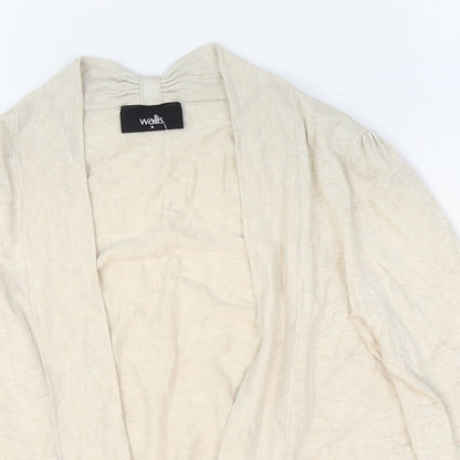 Wallis Girls Beige V-Neck Viscose Cardigan Jumper Size S